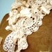 RESERVED FOR whit1990 - Talullah Doily Scarf with Vintage Crochet Lace and Shabby Silk Ribbons ... Ecru
