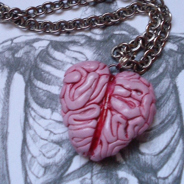 Brain Heart Necklace