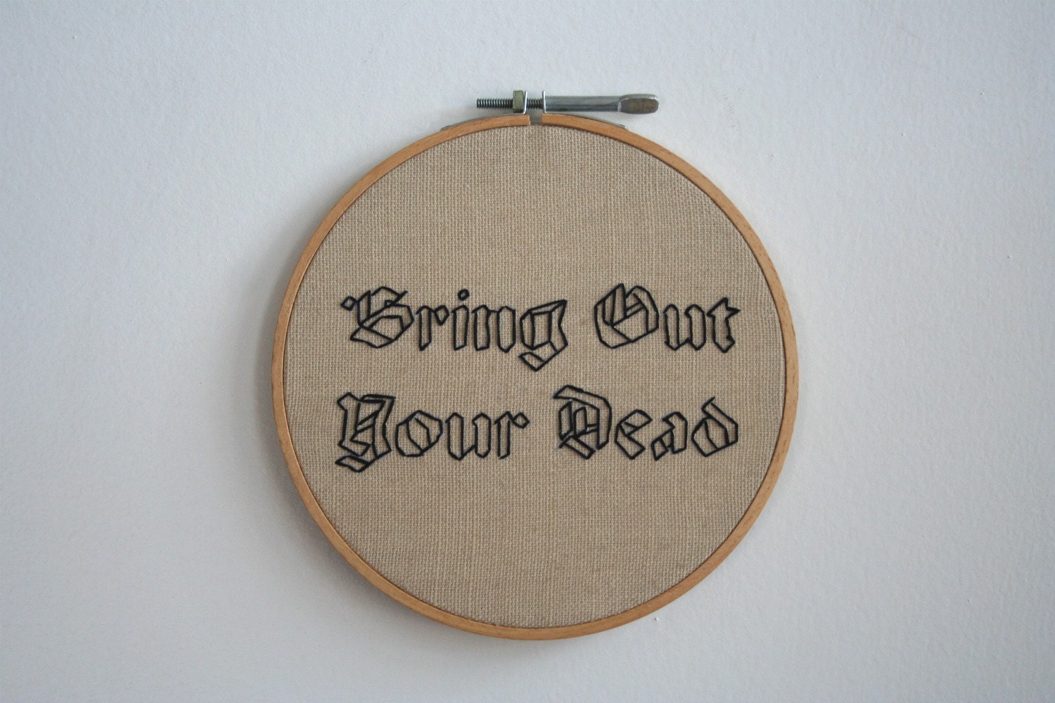 Hand Embroidery Hoop - The Dead Collector