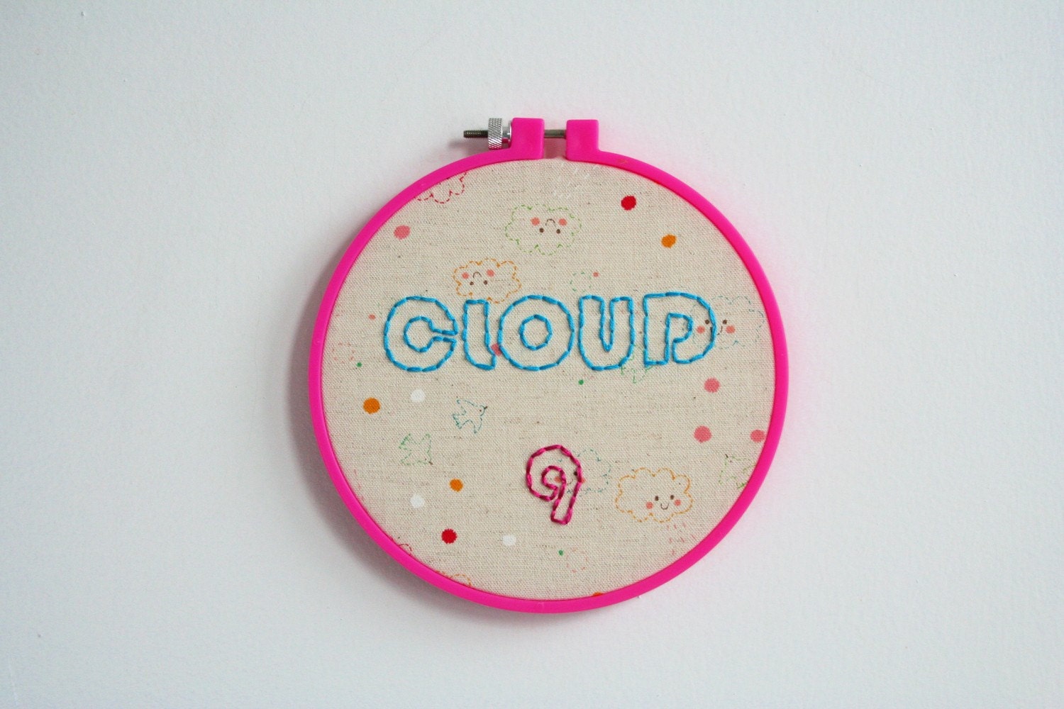 Hand Embroidery Hoop - Cloud 9 - SALE