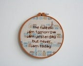Hand Embroidery Hoop - The White Queen - CLEARANCE