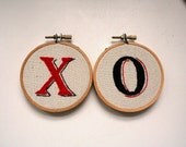 Hand Embroidery Hoops - XO - Set of 2 - SALE