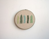 Hand Embroidery Hoop - The Green Gang - Moxiedoll