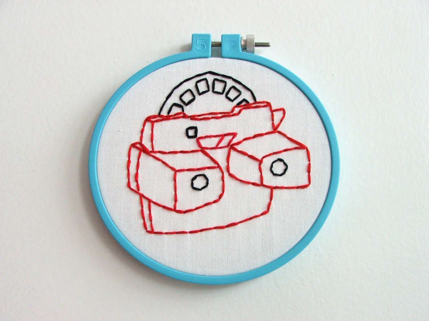 Hand Embroidery Hoop - Vintage View-Master