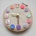 Pastel Flowers Mini Wall Clock