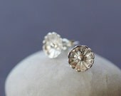 Sterling Silver Daisy Earrings Stud Flower Post Feminine Handmade Jewelry