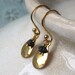 Archeologist Earrings Rough Black Diamonds Brass Hammered Drops Black and Gold Jewelry