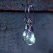 Dark Forest Earrings Lush Green Mystic Quartz Oxidized Sterling Silver Drop Handmade Jewelry