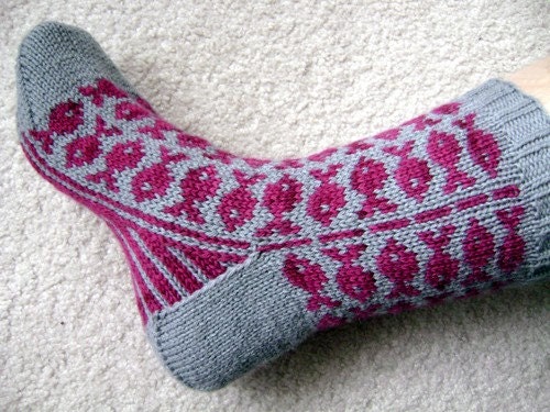 Swedish Fish sock pattern