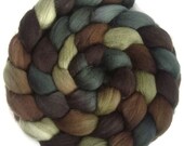 Handpainted Merino Wool Roving - 4 oz. SHERWOOD FOREST - Spinning Fiber