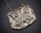Butterfly Pendant in sterling silver handmade with chasing and repousse