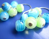 Green and Blue Bubble Gum Earrings