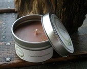 Fresh Brewed Coffee or Hazelnut Coffee Scented Soy Candle, Travel Tin 6 oz