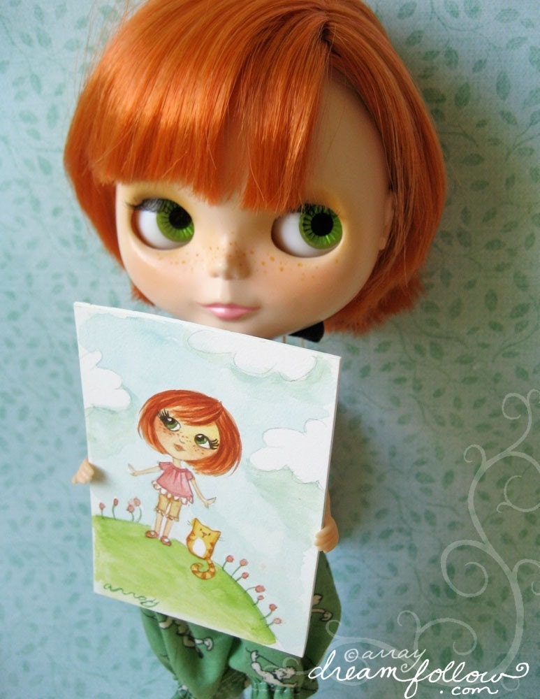 Custom MINI Watercolor Portrait of YOUR Blythe