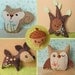 Mini Felt Woodland Creatures plush PDF pattern SET 1