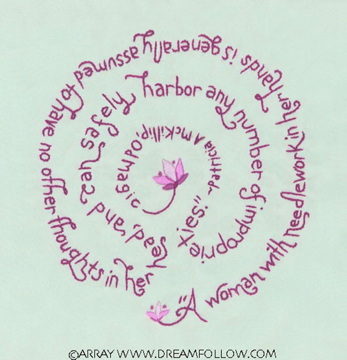Needleworker's Quote PDF Embroidery pattern