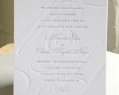 Flourish Letterpress Wedding Invitation Suite (100)