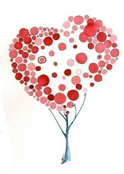 Fine Art Love Flourishes Watercolour Print Wall Art