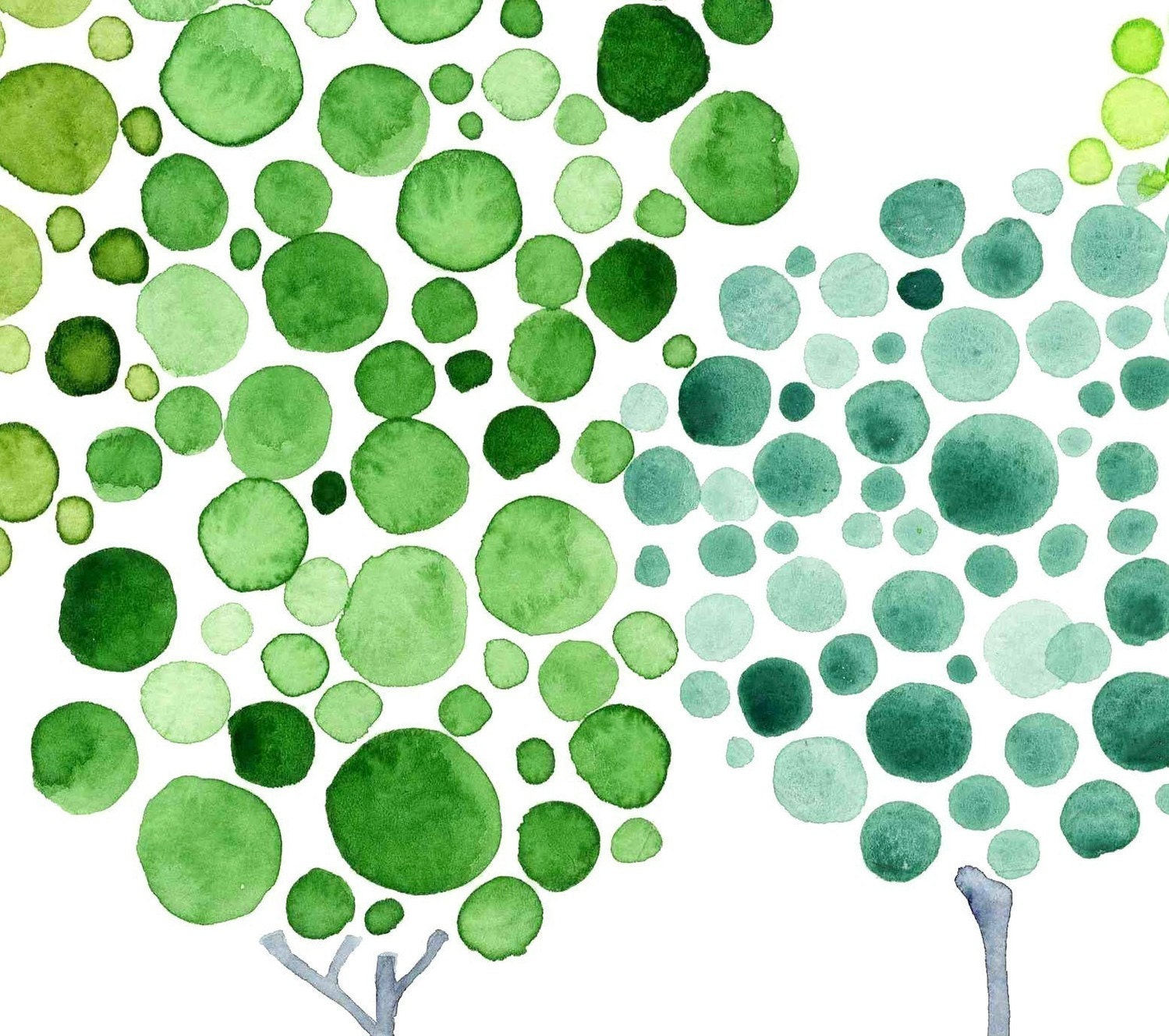 Watercolour Forest All Together Now Print
