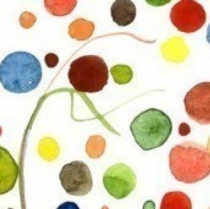 Tree Art Retro Falling Print Watercolour Wall Artwork Neutral Decor