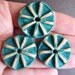 Blue Bursts Stoneware clay beads and coordinating beads set