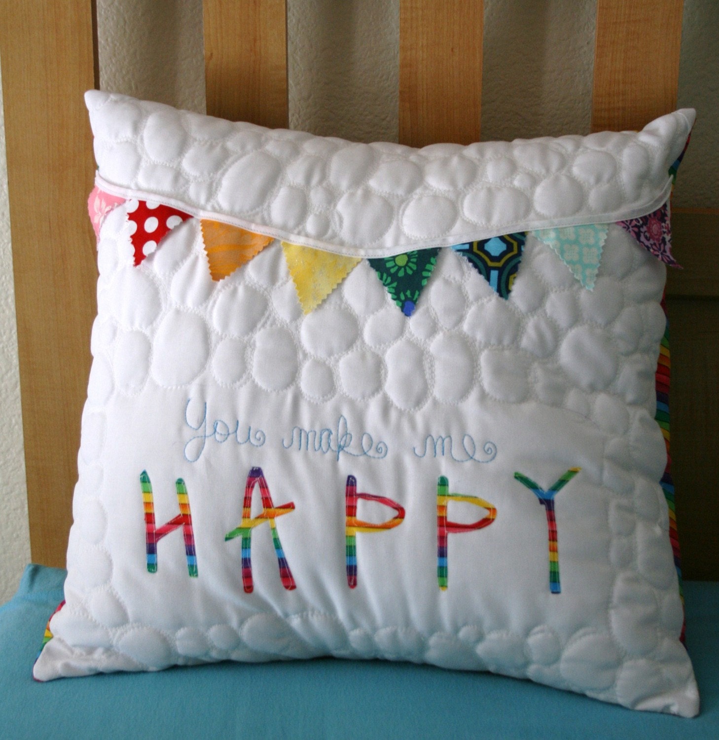 You Make Me Happy-18 x 18 pillow form
