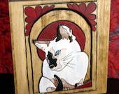 Custom pet Portrait Carved and Painted