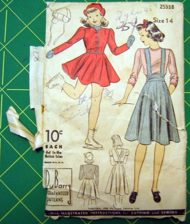 Vintage Girls Dress Pattern DuBarry 2533B Size 14