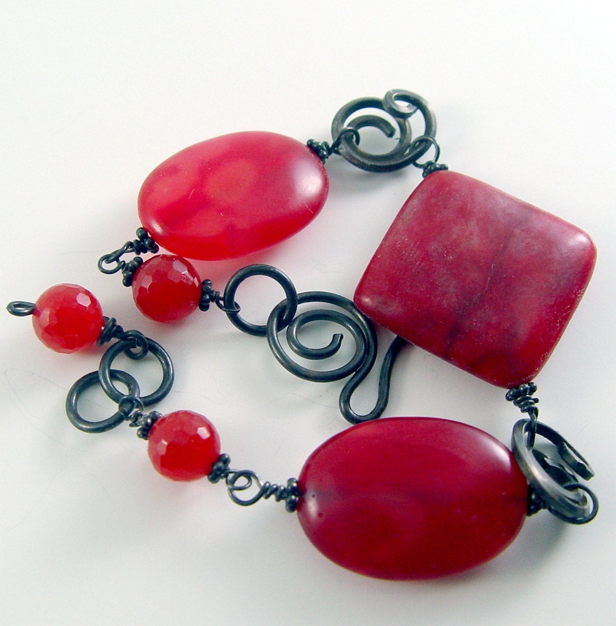 Cherry Red Jade Bracelet