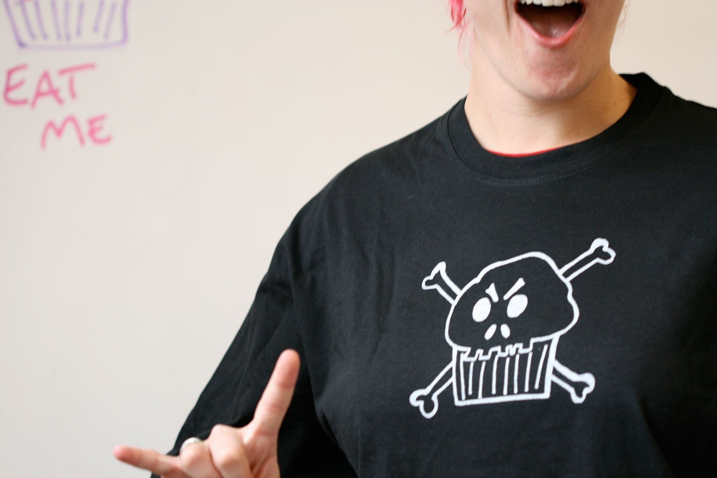 cupcake crossbones shirt