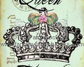 Queen For a Day Fabric Block