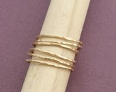Three Stacking Promise Rings in Recycled Gold