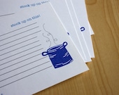 Stockpot - Stock up on this - Handmade Recipe Cards - Set of 5