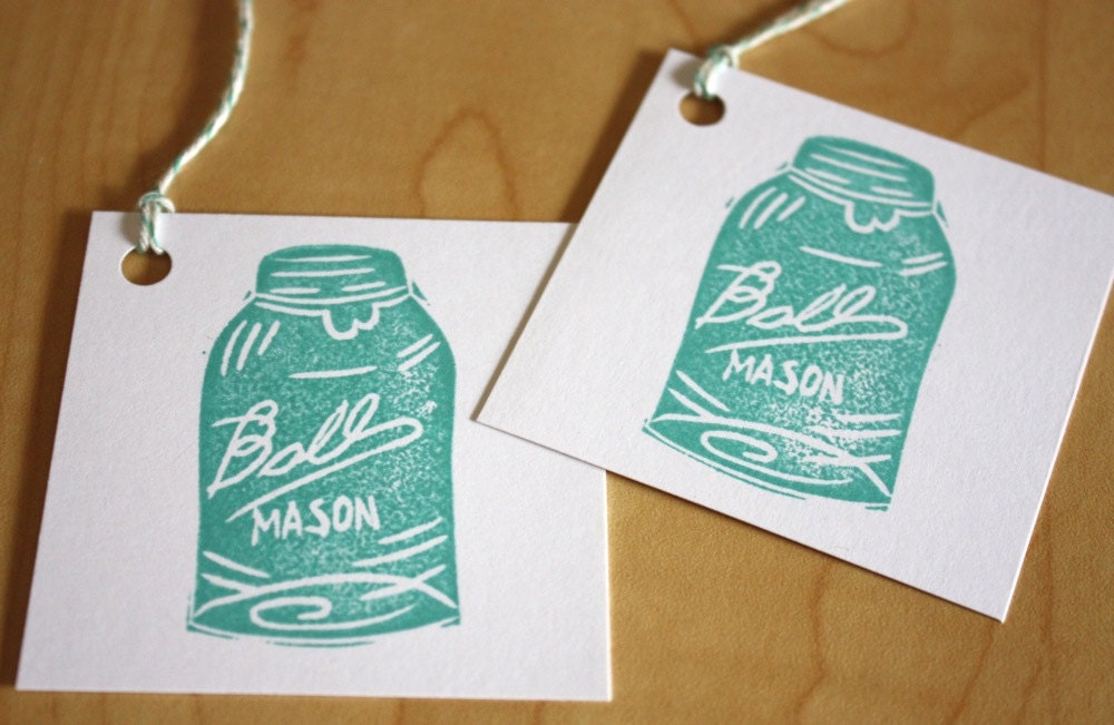 Mason Jar Gift Pack - Handmade Stationery, Recipe Cards and Tags