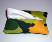 Green and Yellow Travel Tissue Cozy