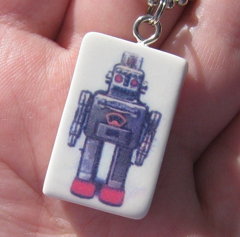 Robot Pendant Necklace