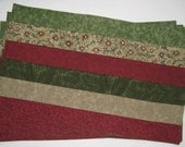 Placemats Winter Cranberry Red, Beige, Olive Green Set of 4