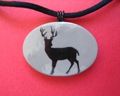 Buck Deer Silhouette Pendant - by BlossomArts