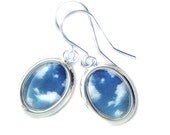 Blue Sky Cloud Charm Earrings from Hoolala
