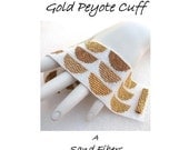 Peyote Pattern - Stacks in 24-Karat Gold Cuff / Bracelet  - A Sand Fibers For Personal Use Only PDF Pattern - 3 for 2 Savings Program