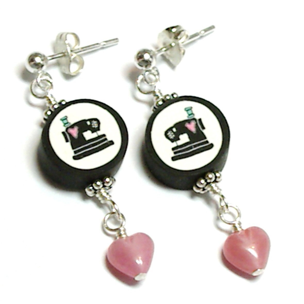 Love My Sewing Machine Post Earrings