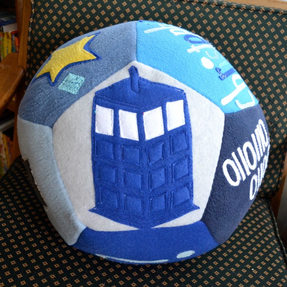 Personalized Giant Fleece Ball - DR WHO Themed