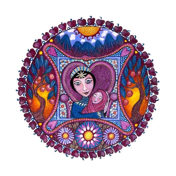 The Empress Tarot Mandala Art Print - Healing Art