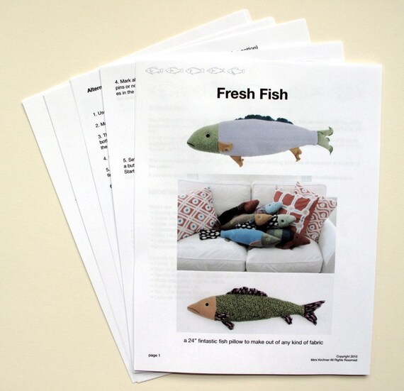 Fresh Fish Pillow Pattern pdf