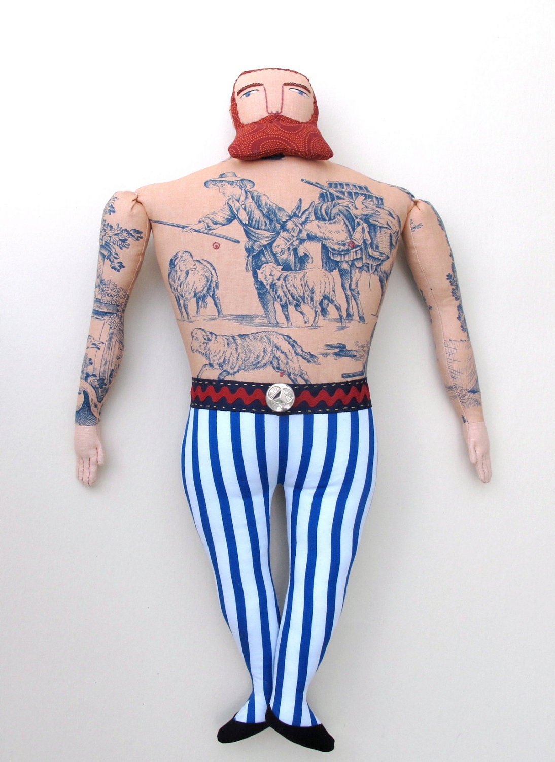 Big tattoo man with Red Beard