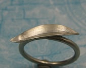 Slender Leaf ring sterling