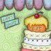 Kitchen Art Print - Whimsical Cupcake Cake - Inspirational Painting