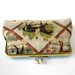 Kisslock Frame Clutch Silk Lined Jockey and Horse in Bridle Brown Royal Ascot Races Bridesmaid Bride Wedding Gifts Preppy