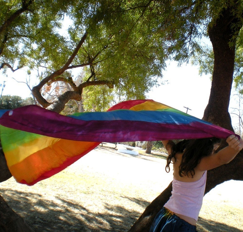 Rainbow Playsilk Tie Dye