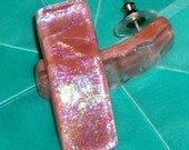 pink dichroic demi hoop